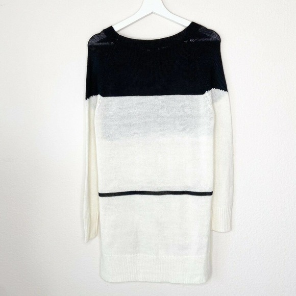 Trouve Striped Color Blocked High Low Sweater - Picture 5 of 6